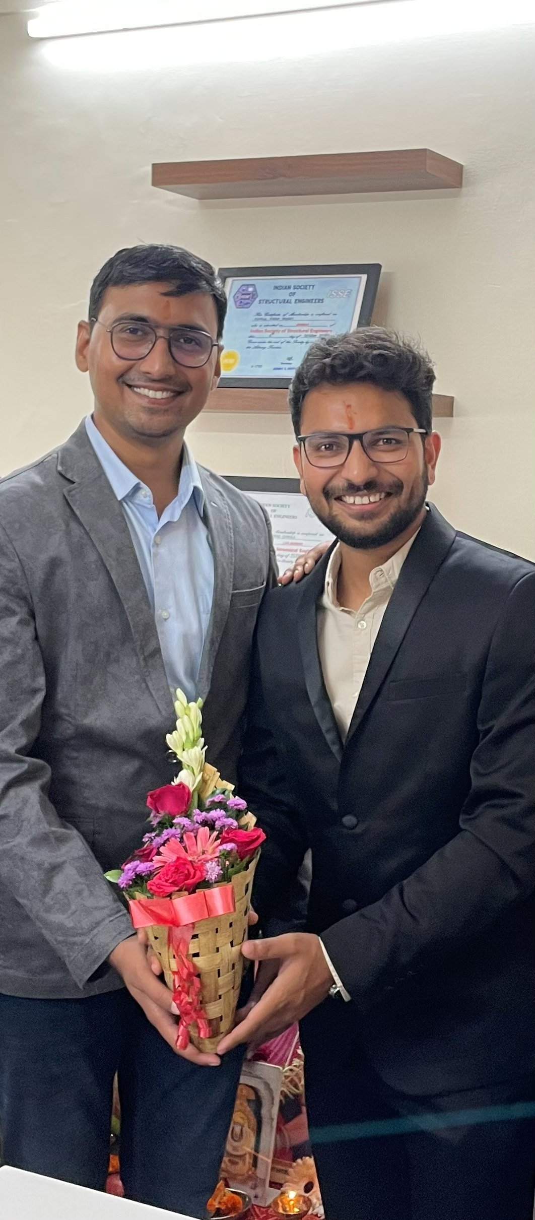 Ajinkya Mapari and Abhijeet Dhavale at the Pune office