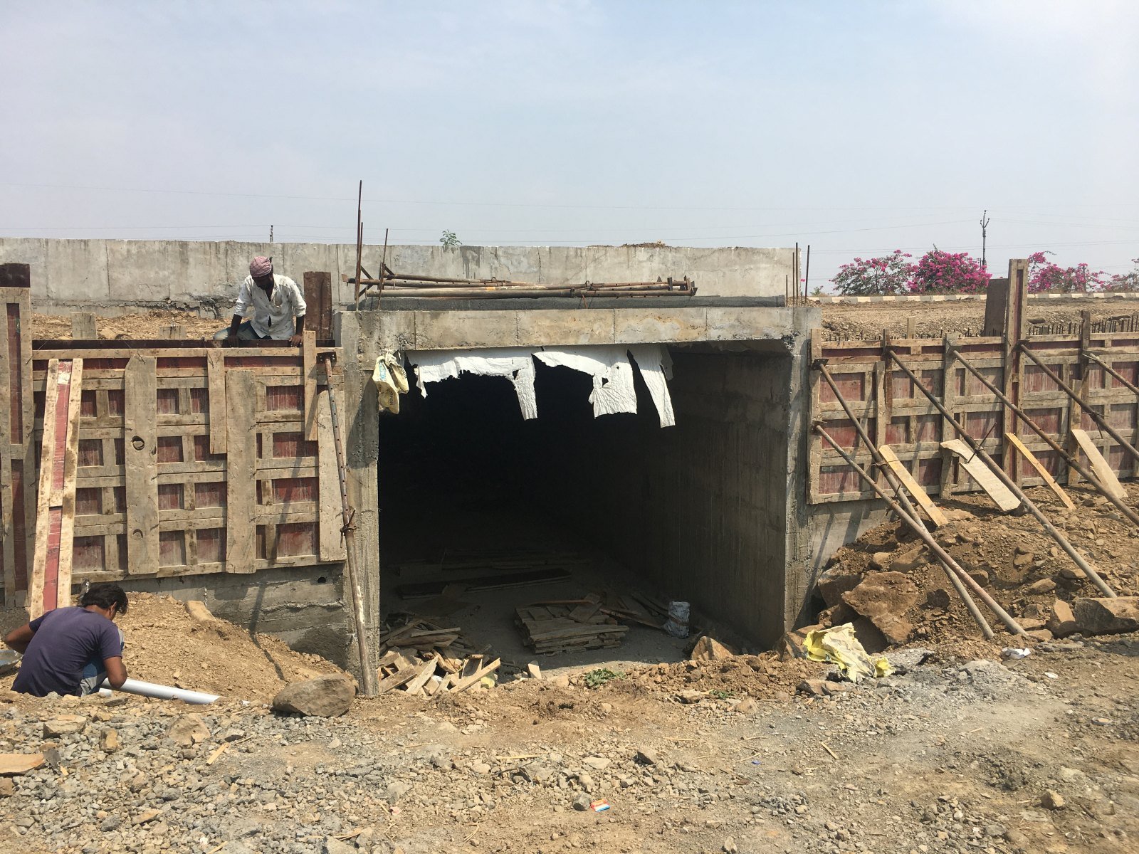 Box culvert construction, NH361