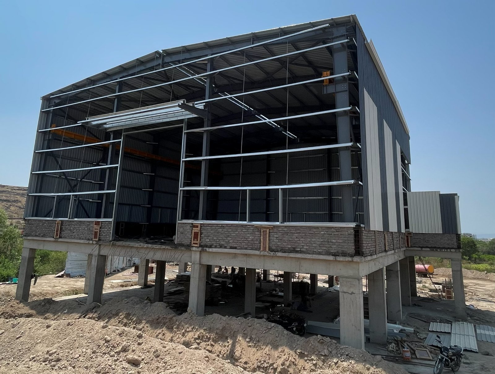 Industrial shed with basement godown, Shirwal MIDC