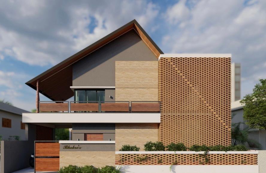 Rohan Bhokare Bungalow, Amrawati — architectural render